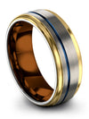 Personalized Wedding Band Set Tungsten Wife and Him Wedding Bands Lady Band - Charming Jewelers
