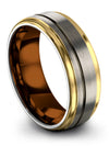Husband Wedding Band Sets Tungsten Carbide Engraved Ring Minimalist Jewelry Set - Charming Jewelers