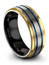 Wife and Husband Promise Ring Grey Tungsten Band Woman Brushed Matching Couples - Charming Jewelers