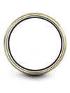Ladies Blue Line Wedding Rings Guy Tungsten Carbide Bands Plain Ring for Men - Charming Jewelers