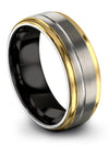 Grey Wedding Bands for Guy Tungsten Carbide Engagement