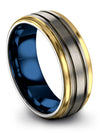 Men&#39;s Soulmate Wedding Band Fancy Wedding Bands Physician Grey Bands Custom - Charming Jewelers