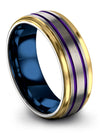 Plain Promise Band for Man Tungsten Her and Girlfriend Wedding Rings Sets - Charming Jewelers