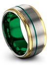 Wedding and Engagement Male Band Matching Tungsten Rings Midi Rings Grey - Charming Jewelers