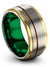 10mm Grey Wedding Ring Womans Ring Tungsten Carbide