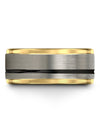 Male Tungsten Carbide Wedding Bands Grey Male Jewelry Tungsten Middle Band - Charming Jewelers
