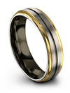 Wedding Bands Sets for Woman&#39;s Tungsten Carbide Wedding Ring Grey Ring Engraved - Charming Jewelers