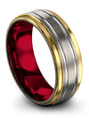 Female Rings Anniversary Ring Tungsten Band Set Girlfriend and Boyfriend Male - Charming Jewelers