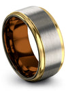 Matching Wedding Ring Sets Grey Tungsten Guy Wedding Ring Grey Couples Ring Set - Charming Jewelers