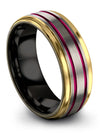 Simple Tungsten Wedding Rings Male Grey Gunmetal Tungsten Bands Lady Promise - Charming Jewelers