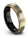 Male Grey Jewelry Sets Tungsten Band for Men&#39;s Taoism Customize Promise Rings - Charming Jewelers