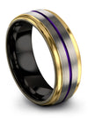 Hot Grey Wedding Bands Guy Ring with Tungsten Bands Sets for Couple Happy - Charming Jewelers