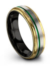 Carbide Wedding Rings Tungsten Wedding Rings for Male 6mm Sixty Fifth Bands Set - Charming Jewelers