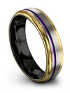 Wedding Band for Woman&#39;s Small Tungsten Wedding Rings Grey Purple Cute Bands - Charming Jewelers