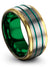 Brushed Guy Wedding Band Wedding Rings Sets for His and His