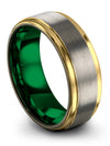 Men Brushed Grey Wedding Ring Grey Men Tungsten Wedding Ring Jewelry for Female - Charming Jewelers