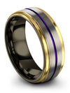 8mm Wedding Bands for Mens Tungsten Bands Wedding Fiance Band Personalized - Charming Jewelers