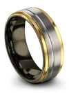 Grey Ring Wedding Ring Grey Tungsten Band for Female Wedding Rings Grey - Charming Jewelers