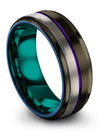 Wedding Rings for Couple Tungsten Carbide Gunmetal Rings