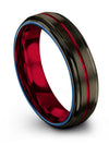 Wedding Rings for Wife Gunmetal Tungsten Band for Male Wedding Band Couples - Charming Jewelers