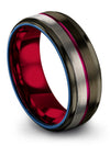 His and Him Matching Wedding Rings Men Tungsten Bands 8mm Band Bands for Man - Charming Jewelers