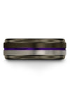 Unique Jewelry Carbide Tungsten Wedding Rings Gunmetal Bands Ring for Female - Charming Jewelers