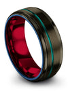 Ladies Tungsten Wedding Rings Sets 8mm Gunmetal Tungsten Ring Promise Ring Set - Charming Jewelers