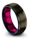 Matching Wedding Ring for Woman and Female Tungsten Gunmetal Male Rings - Charming Jewelers