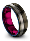 Carbide Male Wedding Band Tungsten Band for Male Customized Gunmetal Engagement - Charming Jewelers