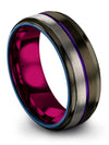 Wedding Dentist Ladies Gunmetal Wedding Band Tungsten Carbide Ring Engagement - Charming Jewelers