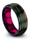 Gunmetal Plated Rings Set Engraved Tungsten Couples Band Womans Engagement Man - Charming Jewelers