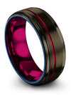 Groove Wedding Ring Lady Tungsten Wedding Rings I Love You Father Ring Unique - Charming Jewelers