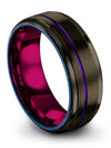 Gunmetal Matching Promise Band for Couples Tungsten Wedding Bands Sets Fiance - Charming Jewelers