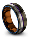Men&#39;s Gunmetal Tungsten Promise Ring Tungsten Rings for Womans Carbide - Charming Jewelers