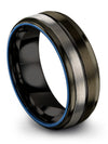 Men Wedding Ring Tungsten Gunmetal Black Men&#39;s Wedding Ring Tungsten Gunmetal - Charming Jewelers