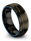 Brushed Men&#39;s Wedding Bands Tungsten Carbide Wedding Rings Set Promise Bands - Charming Jewelers