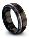 Friend Promise Rings Male Gunmetal Wedding Rings Tungsten Carbide Promise - Charming Jewelers