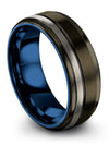 Tungsten Carbide Wedding Rings Set Womans Gunmetal Black Tungsten Wedding Band - Charming Jewelers