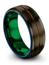 Guy Wedding Band Gunmetal Engravable Tungsten Carbide Rings Guys Affordable - Charming Jewelers