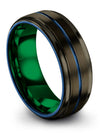 Plain Wedding Bands Guys Tungsten and Gunmetal Wedding Band for Mens Men - Charming Jewelers