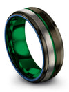Set Wedding Ring Engagement Guy Bands for Guy Tungsten Large Step Flat Ring - Charming Jewelers