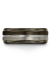 Wedding Ring for Woman Gunmetal Tungsten Engagement Men&#39;s Rings Him and Him - Charming Jewelers