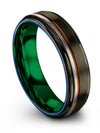 Plain Wedding Ring Guys Gunmetal Tungsten Promise Ring Gunmetal Metal Ring Lady - Charming Jewelers