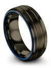 8mm Gunmetal Wedding Ring for Male Engagement Rings Tungsten Matching - Charming Jewelers