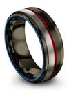 Tungsten Wedding Rings for His and Him Tungsten Carbide Band Gunmetal Bands - Charming Jewelers