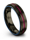 Weddings Ring for Mens Tungsten Matte Rings for Guy Big Step Flat Rings - Charming Jewelers