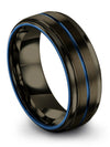 Man and Female Wedding Rings Sets Gunmetal Tungsten Husband and Wife Wedding - Charming Jewelers