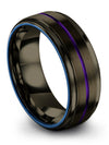 Wedding and Engagement Band for Men Tungsten Ring for Men&#39;s 8mm Brushed Promise - Charming Jewelers