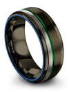 Wedding Rings for Girlfriend Gunmetal Tungsten Bands Her and Him Set Gunmetal - Charming Jewelers