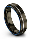 Custom Gunmetal Promise Band Tungsten Carbide Wedding Bands MidFinger Band - Charming Jewelers